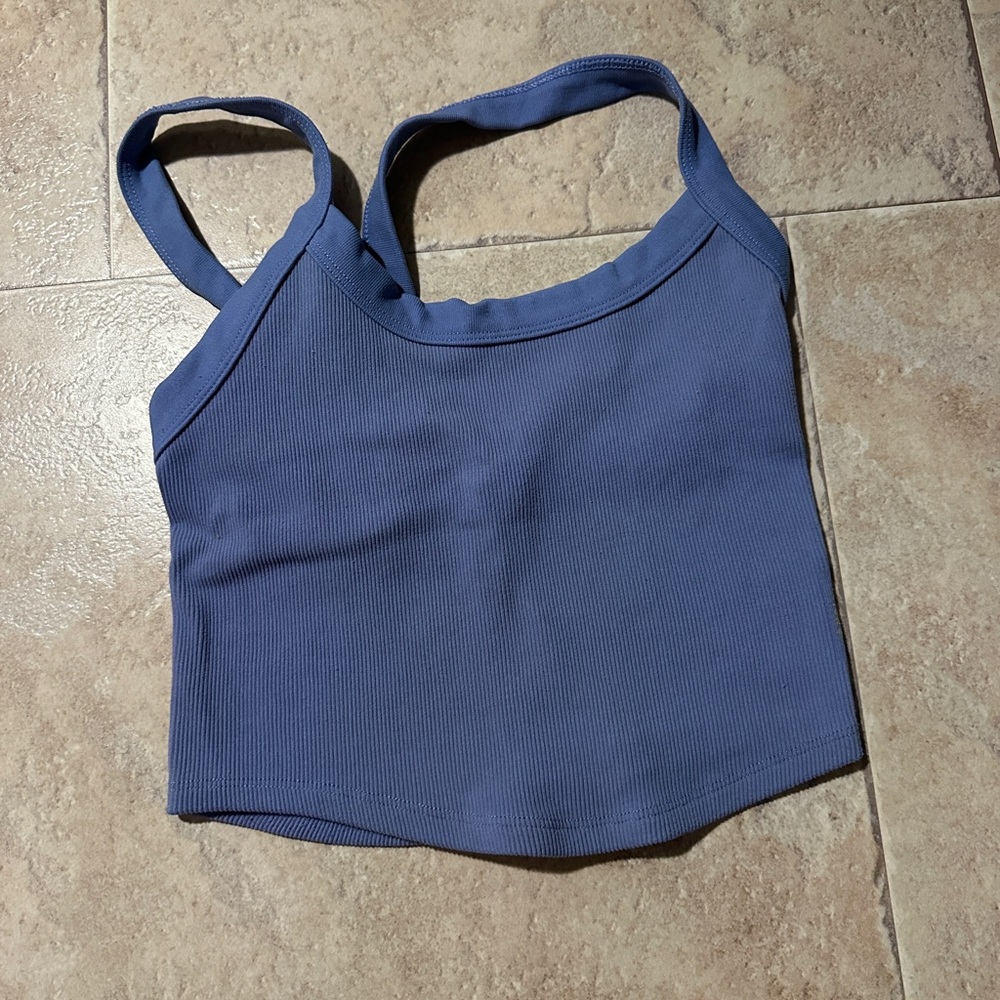 Free People Movement: Purple Ribbed Tank Top